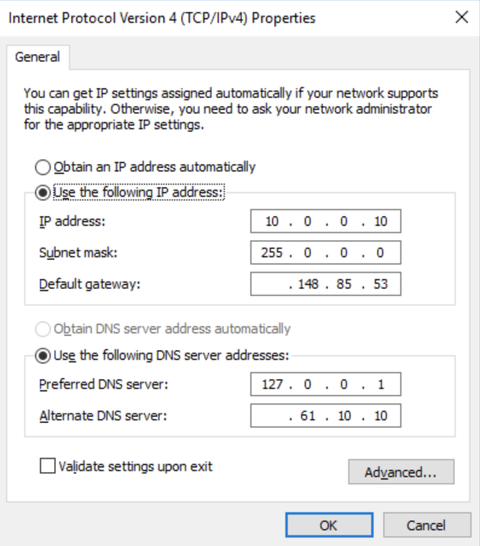 Assign an IP address