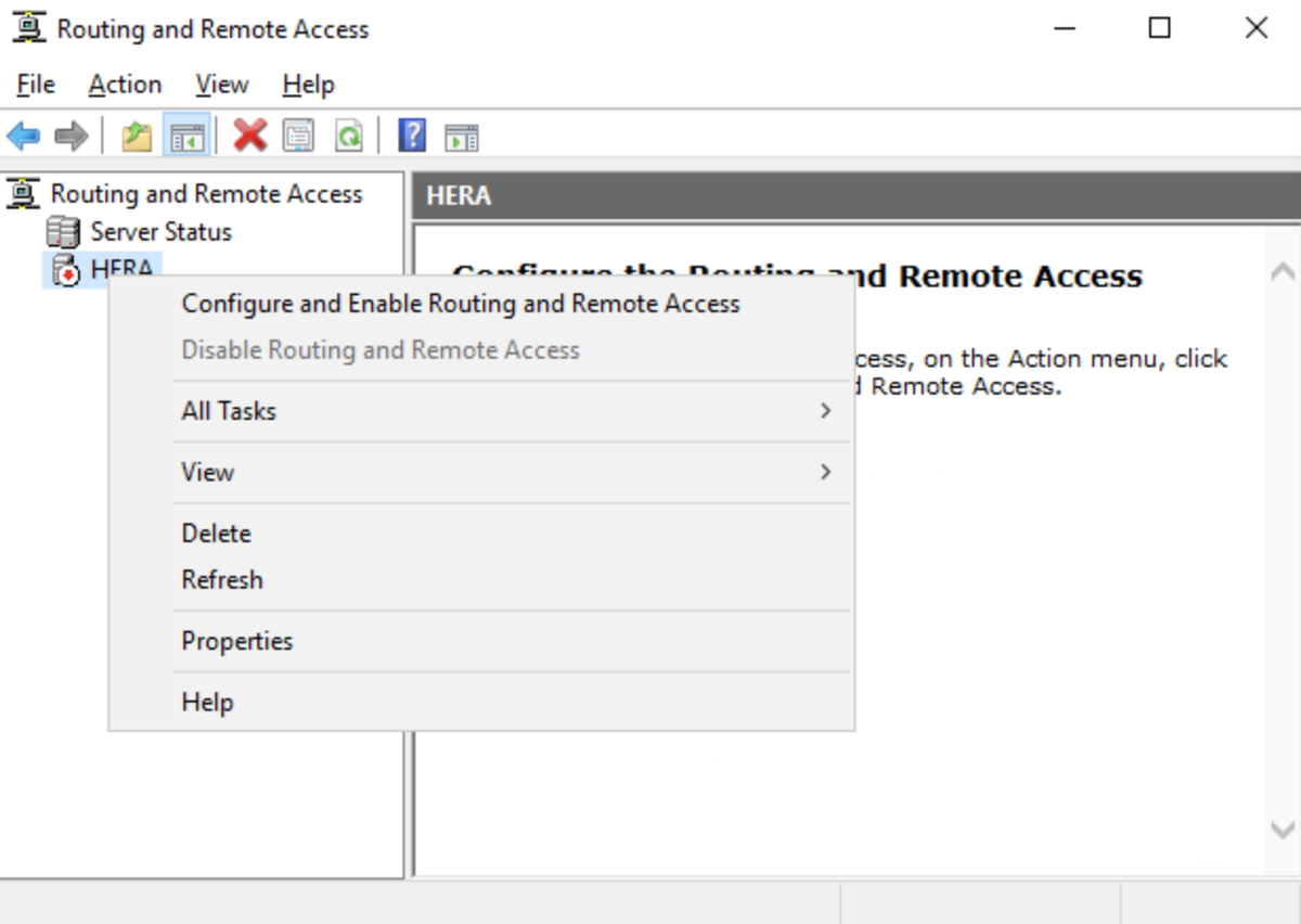 Configure and Enable Routing and Remote Access