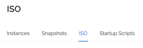 Vultr control panel ISO settings