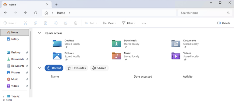 Recent items in Windows 10 and 11