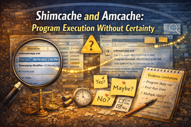 Shimcache and Amcache Forensics: Execution Evidence Without Certainty