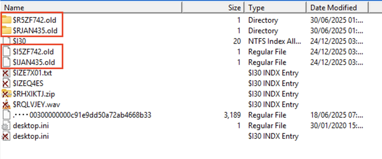 Recycle Bin Contents